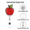 O1CN01gFnItl2D5ccqq4FM9_2220403148558-0-cib Wholesale autumn oil painting art pumpkin suower telescopic badge scroll Thanksgiving easy-pull ID buckle