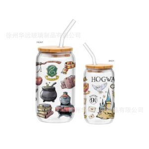 16oz pearl cotton single pack + bamboo lid + straw + straw brush / 401-500ml