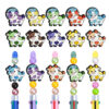 Wholesale Random 100pcs Cartoon Colorful Cow Series Pvc Soft Glue Double-Sided Focus Beads