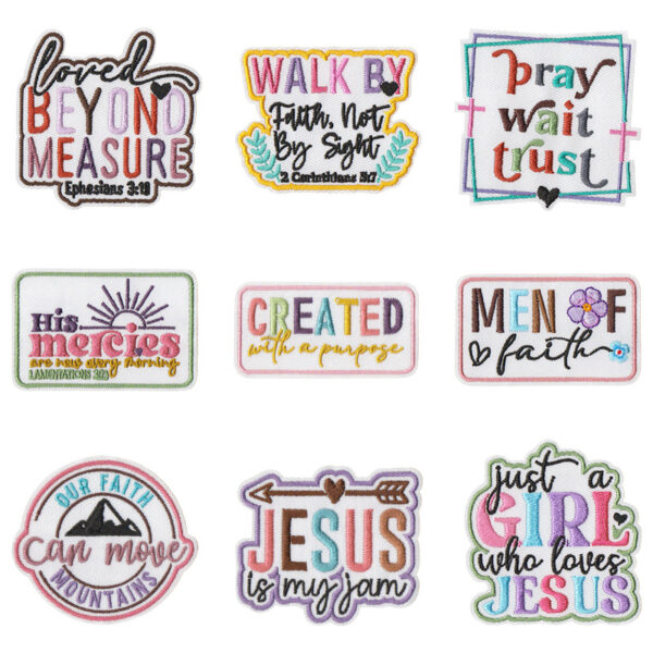 O1CN01gGZ4Ec1C3UyjLNsh3_2893910025-0-cib Wholesale DIY Bible ironing cloth patch Jesus bag decoration patch