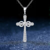 Wholesale eternal infinite love 8 word diamond cross necklace