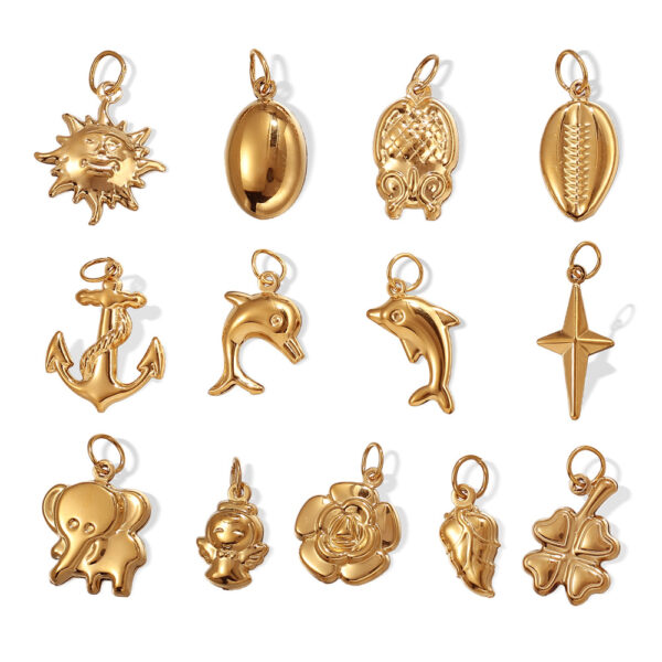 O1CN01gHmWZR1F2WyhRo78U_2216476030429-0-cib Wholesale Stainless Steel Sun Dolphin Pendant Necklace