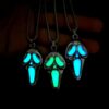 Wholesale Skeleton head glowing mask necklace