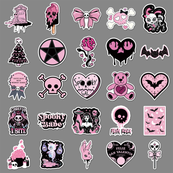 Wholesale 50pcs Gothic Graffiti Stickers Dark Skull Stickers