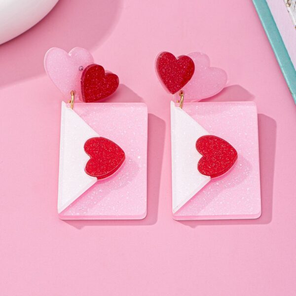 O1CN01gNv7XL2F774DFMLYi_2217900038832-0-cib Wholesale Valentine's Day Love Envelopes Acrylic Earrings