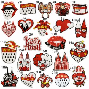 Red carnival cloth sticker set 22 pack