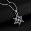 Wholesale Titanium Steel Hexagram Men's Necklace