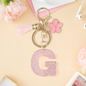 Pink g keychain