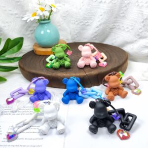 Wholesale Resin Bear Rabbit Fashion Simple Keychain