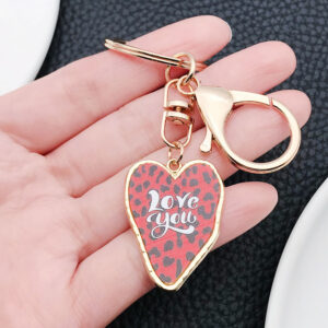 Wholesale Red Valentine's Day Love Printed Love Keychain