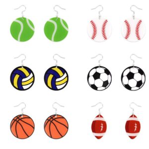 Wholesale creative football earrings acrylic sports earrings