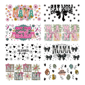 Wholesale Uv Transfer Sticker Glass Cup Crystal Label Crystal Sticker Cross-Border Exclusive for 16oz Glass Cup Special Sticker 23Cmx11Cm