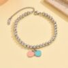 O1CN01gVwu751MqBCdpDVfH_2212889381485-0-cib Wholesale Stainless Steel Powder Blue Double Heart Bracelet