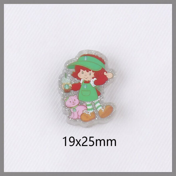 Wholesale glitter cartoon straight-hole DIY acrylic beads OLY Exclusive