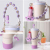 Wholesale Cup cover straw cap keychain plush elf cup accessories