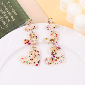 Glitter triple hearts