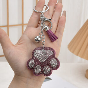 Purple / Silver buckle + cat scratch