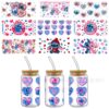 Wholesale Valentine's Day Uv Dtf Transfer Crystal Transparent 16oz Sticker Glass C Special Scratch-Resistant Wholesale