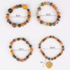 Wholesale Bohemian style crystal peach heart multi-layered bracelet