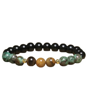 African pine+tiger eye+bright stone