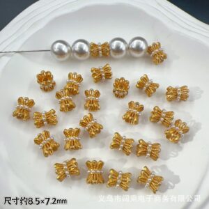 Large size/hollow small waist pearl style gold