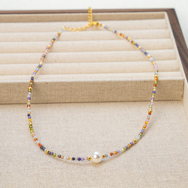 Wholesale luxury all-match niche fashion clavicle chain beaded necklace