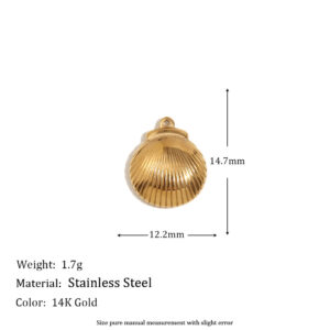 Round Shell Pendant-Gold