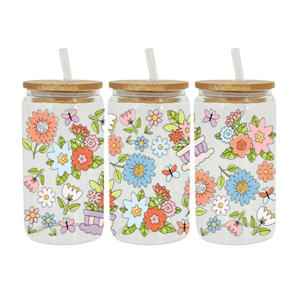 Wholesale UV Transfer Paste Glass Crystal Label Crystal Paste Cross-border Special Paste for 16oz Glass Cup 23cmX11cm