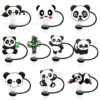 Wholesale Cute Panda Straw Tube Cap