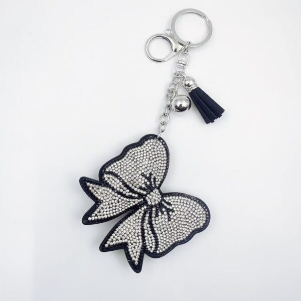 Wholesale crystal rhinestone bow keychain