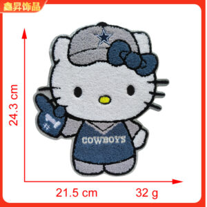 Hot melt glue*grey blue*animal*kitty*height 24.3*21.5cm