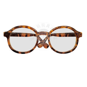 Large cotton doll brown pattern 9cm lens glasses