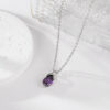 Wholesale Purple glass pendant necklace