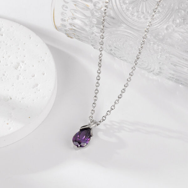 Wholesale Purple glass pendant necklace