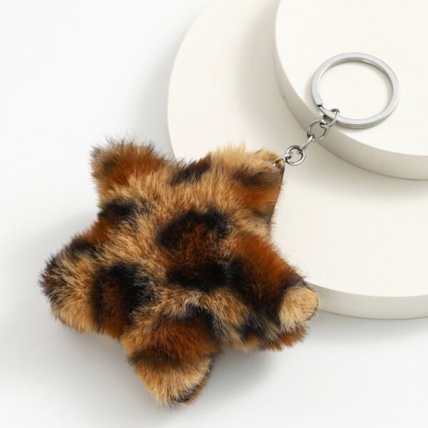 O1CN01gjPipx1bFjvaQdeQb_2857743436-0-cib Wholesale Plush Star Keychain Pendant Leopard Print Pentagram
