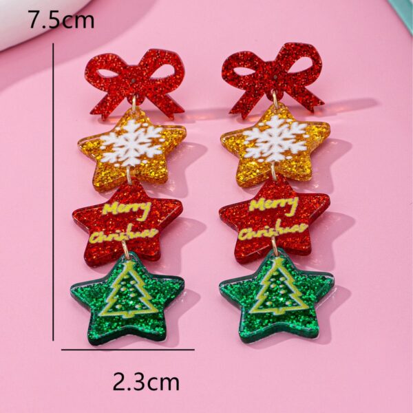 Wholesale Christmas Tree Cartoon Acrylic Earrings