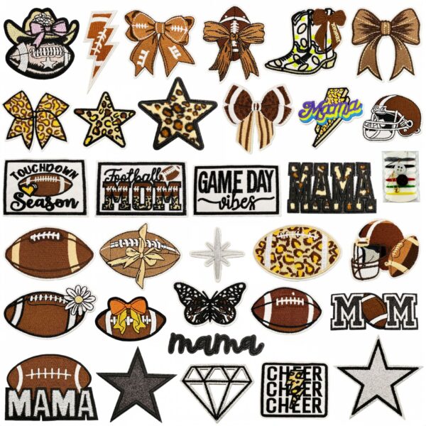 Wholesale Leopard print series rugby embroidery patch