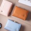 Wholesale Colorful large capacity short women's wallet