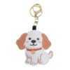Wholesale Cute PU Leather Golden Retriever Puppy Keychain