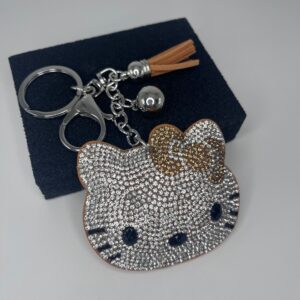 Ginger yellow / Keychain + hot diamond cat