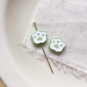 5#Puppy footprints-green (one)
