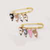 Wholesale Alloy printed lucky cute and diverse cat brooch