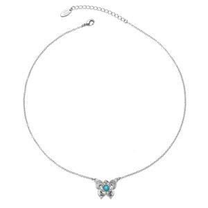 Blue natural stone (matching earrings are also available)