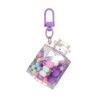 Wholesale Liquid sand bottle with colorful beads in oil bottle pendant acrylic keychain