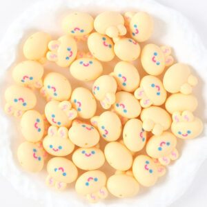 15 # 5 light yellow rabbits / Sold by pack 5 pieces/pack