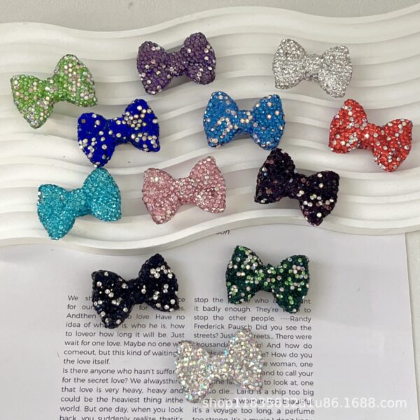 Wholesale Colorful bow-shaped clay beads with full-hole illing