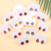 Wholesale Glittering Football/Rugby Helmet Acrylic Stud Earrings