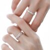 Wholesale Korean Style Ins Textured Star Zircon Couple Rings High-End Light Luxury Niche Design Open Ring for Women