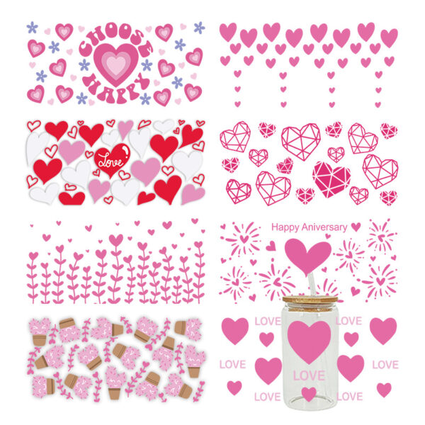 Wholesale UV Transfer Paste Glass Crystal Label Crystal Paste Cross-border Special Paste for 16oz Glass Cup 23cmX11cm