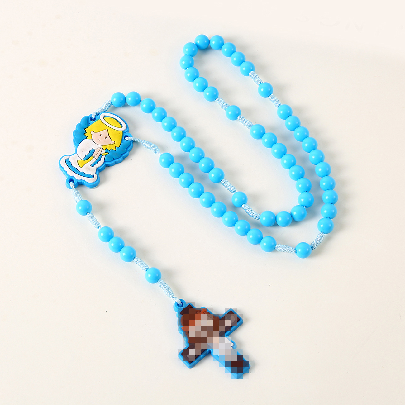 Wholesale rosary pendant cross virgin angel Necklace
